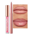 Pink Lip Liner Waterproof Lip Liner and Gloss Set High Pigment Long Lasting Plum Smudge proof Lip Gloss and Lip Liner Set (01# Light Pink)
