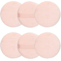 6 Pcs Pure Cotton Super Soft Washable Loose Powder Puff, 2.65 Inch Round Puff for Foundation Makeup