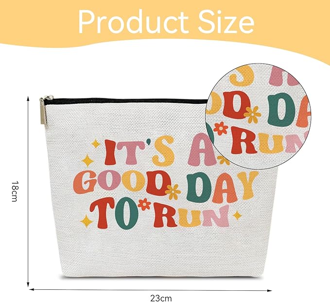 Running Makeup Bag, Women's Sport Accessories, Running Lovers Gifts, Birthday Christmas Valentines Day Presents for Her,Large Capacity Waterproof Lining Makeup Bag