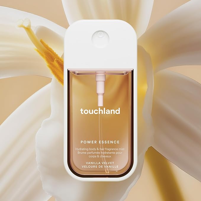 Touchland Hydrating Body & Hair Fragrance Mist, Vanilla Velvet, 2 FL. OZ. Travel Size Body Spray