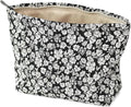 Floral Jacquard Makeup Bag - Large Capacity Cosmetic Pouch for Travel, Toiletry Organizer with Zipper, Perfect for Daily Use & Gifts, Stylish Make Up Organizer, Purses for Women Clearance