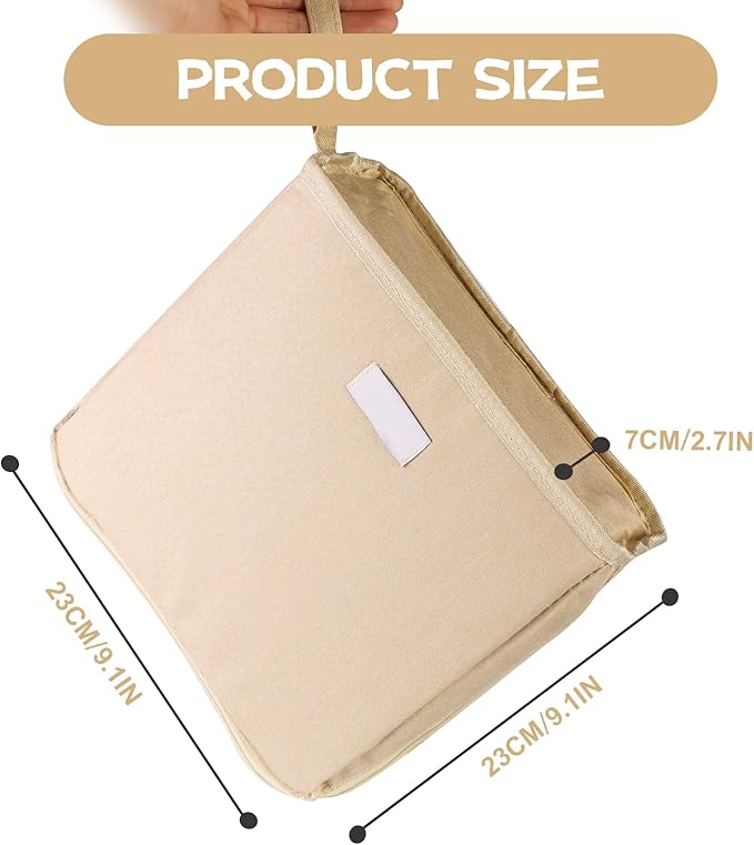 Large Capacity Standing Makeup Bag for Travel, Foldable Hanging Toiletry Organizer with 3 Storage Layers & 8 Inner Pockets, Portable Cosmetic Case for Women (Beige)