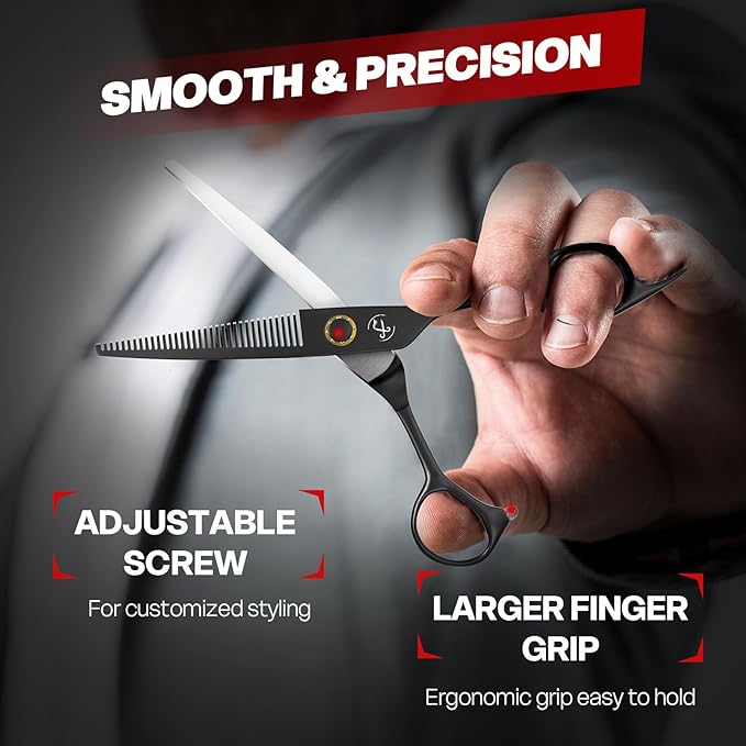 Professional Hair Thinning Shears Hair Cutting Texturizing Teeth Scissors - 6.8" Right Hand HIGH-END Extremely Sharp Scissors 440C Stainless Steel for Salon Home Stylists