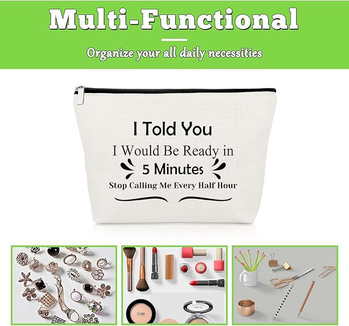 Prank Gifts for Friends Funny Makeup Bag Novelty Friendship Gifts for Girls Cosmetic Bag Humorous Birthday Present for Bestie Colleague Christmas Graduation Present for Sister Cousin Cosmetic Pouch