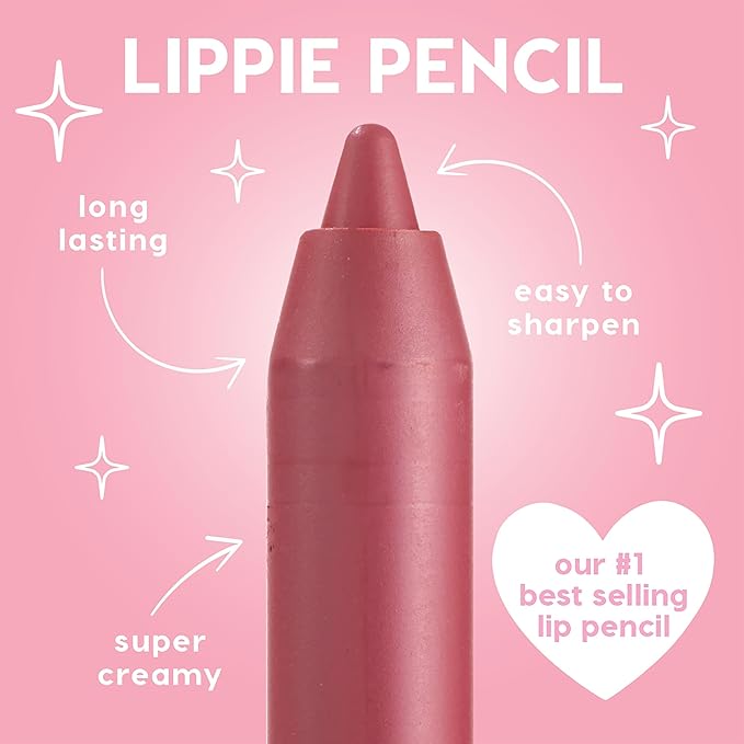 ColourPop Pinky Promise Lippie Lip Pencil Kit - High-Pigment, Long-Lasting & Sharpenable Lip Liner with High-Impact Color - Includes Shades Oh Snap, Five Stars & Me Again (3 Count)