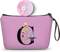 SEAMOON Maid of Honor Friendship Birthday Gifts for Women Her Aunt Sister Bridesmaid Coworkers Bride Personalized Makeup Cosmetic bag with Mirror Mothers Day Christmas Graduation G