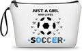 Soccer Gifts,Soccer Coach Gifts,Soccer Gifts for Girls,Cosmetic Bags for Women,Birthday Gifts for Girls,Soccer Mom Essentials,Daughter Gifts from Mom,Friendship Gifts for Women