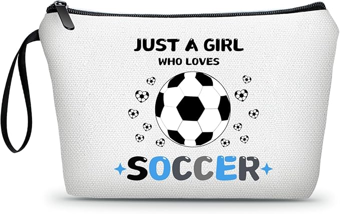 Soccer Gifts,Soccer Coach Gifts,Soccer Gifts for Girls,Cosmetic Bags for Women,Birthday Gifts for Girls,Soccer Mom Essentials,Daughter Gifts from Mom,Friendship Gifts for Women