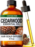 KUKKA Cedarwood Essential Oils - 4 Fl Oz - for Hair, Skin, Diffuser, Aromatherapy & DIY Soap Making Scent