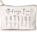 God Says You Are Cosmetic Bag, Christian Makeup Bag Bible Verse Floral Bible Verse Makeup Case for Women, Inspirational Cosmetic Bag, Sister Gifts, Affirmations Gifts (God says I am ...)
