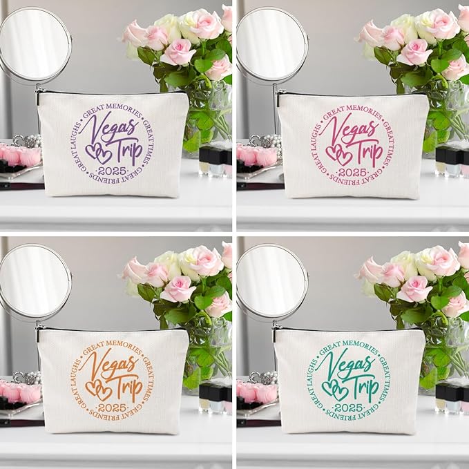 1 Pcs 3 Pcs 4 Pcs Makeup Bag, Girls Trip Gifts Favors Girls Weekend Gifts, Friendship Gifts for Women Bestie Bride