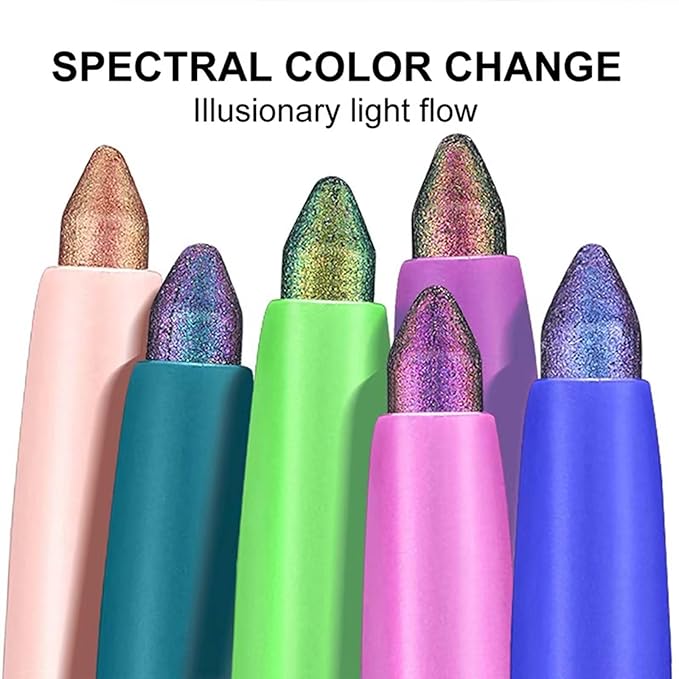 Chameleon Eyeshadow Stick Eyeliner Eyes Makeup Glitter Eyeliner Pen colorful Cream Shimmer Eye shadow Waterproof Long Lasting Halloween Eye liner Pencil Party Stage Use # 04