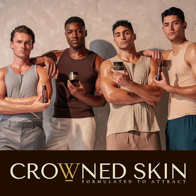 Crowned Skin Prince Cologned Body Butter | Oceanic & Woody Scent | Blended with White Musk & Bergamot | Infused with Organic Shea & Mango Butters | Moisturizing Formula with All-Day Fragrance | 4.4oz