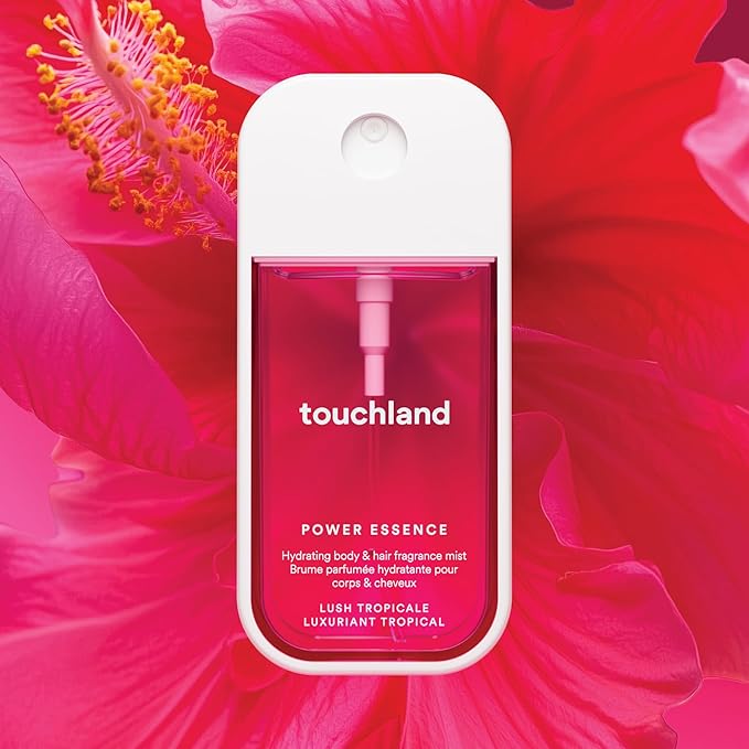 Touchland Hydrating Body & Hair Fragrance Mist, Lush Tropicale, 2 FL. OZ. Travel Size Body Spray