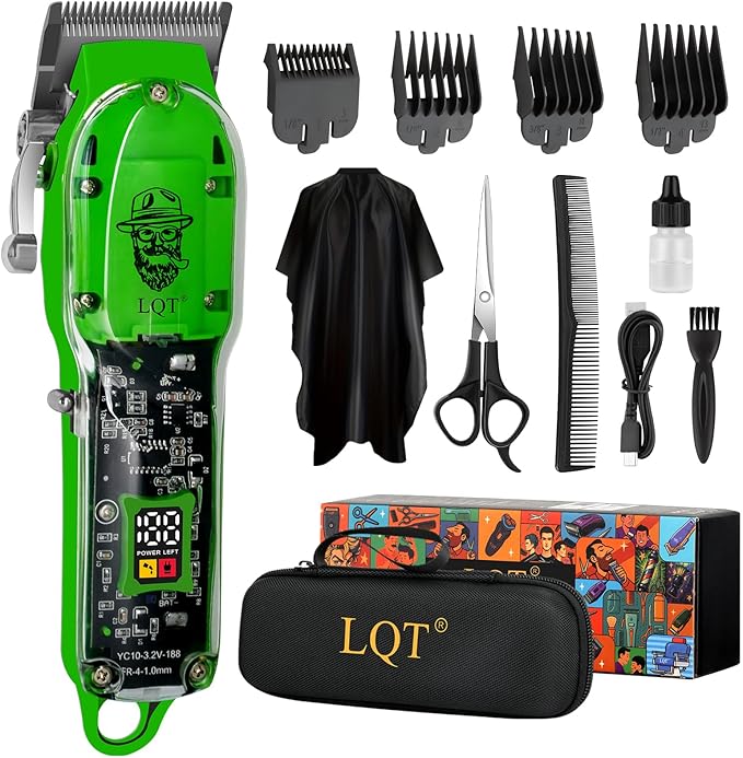 Professional Hair Clippers for Men, Cordless Rechargeable Beard Trimmer & Haircut Kit, Powerful Grooming Tool - Ideal Christmas, Father's Day Gift for Dad, Men