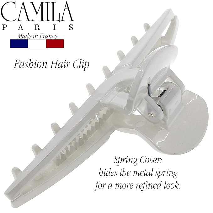 Camila Paris CP3227 French Hair Clip for Women, Narrow, Strong Hold Grip Double Teeth Girls Hair Claw Clips Jaw, Fashion Durable Styling Hair Accessories for Women, Made in France
