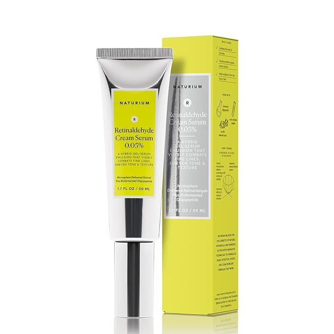 Naturium Retinaldehyde Cream Serum 0.05%, Advanced Anti-Aging & Smoothing Face & Skin Care, 1.7 oz