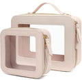 Clear Makeup Bag Small, TSA Approved Portable Toiletry Bag with Zipper Cosmetic Travel Bag Makeup Organizer Case Mini Makeup Pouch for Purse Car Organizer Bag for Women Men