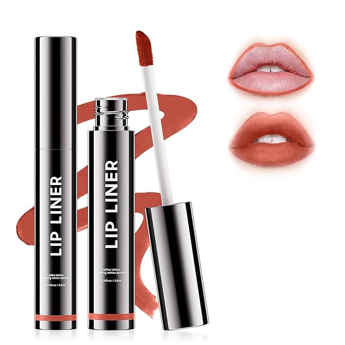 Peel Off Lip Liner Highly Pigmented - Lip Stain Long Lasting Waterproof for Women Girls, Lip Tint Stain Peel Non-Sticky & Smudge-Proof Easy to Use & Natural Finish (Rose)