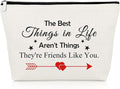Best Friend Ever Makeup Bag Best Friend Birthday Gifts Inspirational Gifts for Women Friendship Presents for Soul Sister Christmas Mothers Day Presents Friendship Appreciation Travel Cosmetic Pouch