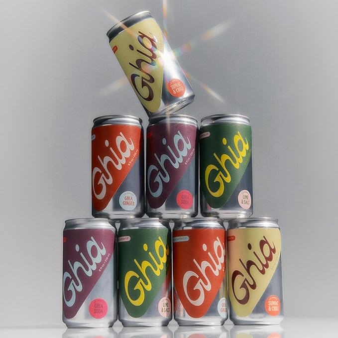 Ghia Non-Alcoholic Le Spritz | Ghia-Soda 12-Pack | Canned Mocktail & Cocktail Mixer, Zero Proof Sparkling Apéritif with Soothing Herbal Extracts | No Sugar, No Artificial Flavors, Caffeine-Free