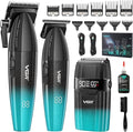 VGR 640S3 Professional 3 in 1 Hair Cutting Kit, 9000RPM Hair Clippers for Men Professional Hair Trimmer & Foil Shavers Set, Cordless Mens Barber Combo for Home, for Him(Green)