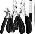 Toenail Clippers for Seniors Thick Nails, Ultra Sharp Sturdy Fingernail Toenail Clipper— Heavy Duty Ingrown Toenail Clippers, Thick Toenails with Wide Jaw, Long Handle Nail Clippers with Catcher