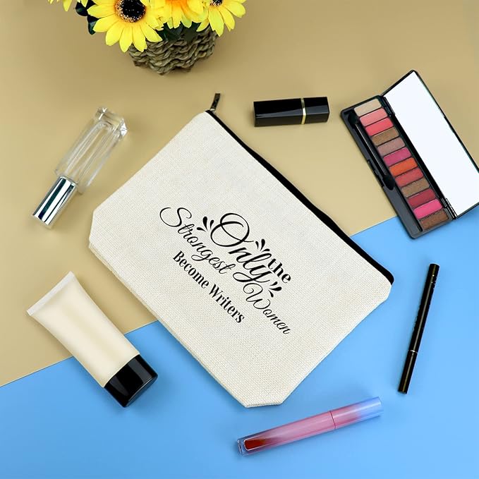 Creative Writer Gift for Women Makeup Bag Write Lovers Inspirational Gift for Writers Novelist Gifts Cosmetic Bag Writer Appreciation Birthday Christmas Thanksgiving Gifts for Author Writers