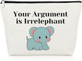 Elephant Gifts Elephant Lover Gifts Makeup Bag Elephant Themed Gifts for Women Elephant Inspirational Gifts Thank You Gift for Elephant Breeder Friend Animal Lover Birthday Gifts Cosmetic Pouch