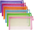 Mesh Pouches(6 Pack), Mesh Bags with Zipper Nylon Makeup Pouches Bag Cosmetic Pouch Travel Purse Organizer Insert Diaper Inside Bag Organizers Home Organizing Size See Through Cute Colors