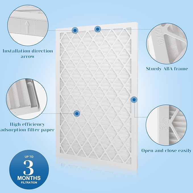16x25x1 MERV 11 Air Filter, Quality AC/HVAC Furnace Filter，2 Reusable ABS Frame - Image 4