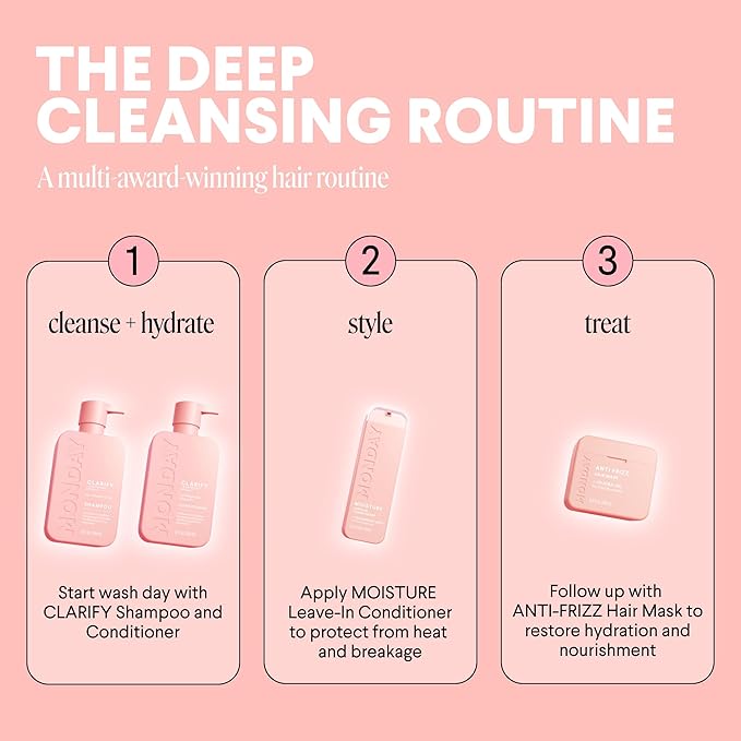 MONDAY HAIRCARE Clarify Shampoo and Conditioner Set 12 oz for Oily Hair Made with Grapefruit Extract, Coconut Oil, Shea Butter, Vitamin E and Pro-Vitamin B5