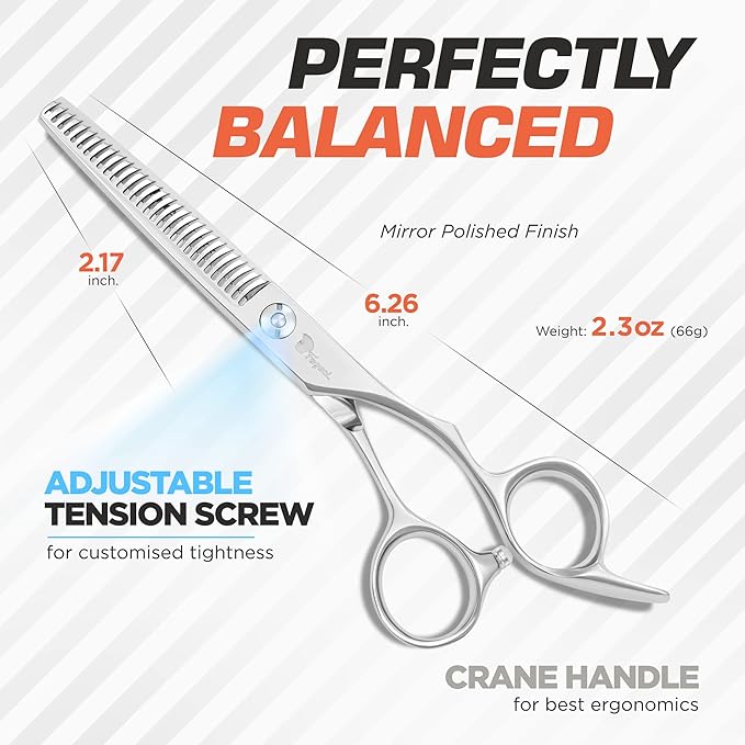 Fagaci Professional Thinning Shears & Hair Clippers for Barbers with Precise Cutting, Turbo Cordless Hair Clippers for Men Professional, Thinning Scissors, Hair Shears, Barber Scissors