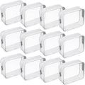Weewooday 12 Pieces Clear Makeup Bags Cosmetic Storage Bags PVC Zipper Pouches Travel Waterproof Makeup Plastic Case for Women Organizing Toiletries Traveling Bathroom