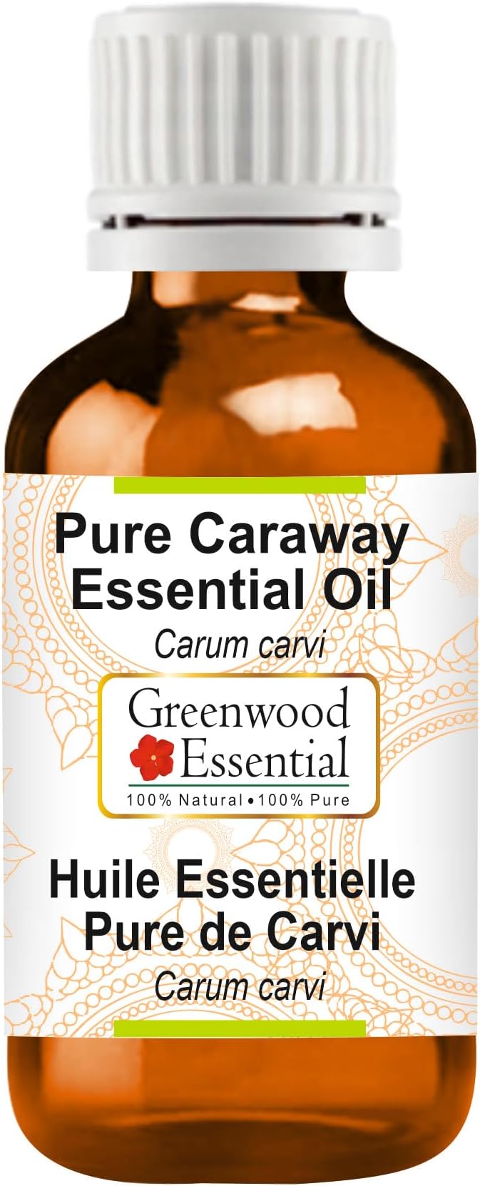 Greenwood Essential Caraway Essential Oil (Carum carvi) Pure | Non-Sticky | Non-Greasy | Lightweight | Men & Women | All Skin Types | Steam Distilled 15ml (0.50 oz)