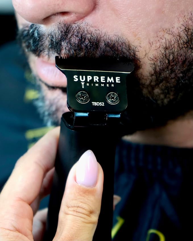 Supreme Trimmer T Shaper - Quiet Cordless Beard & Hair Trimmer for Men | 120 Min Runtime, Low Noise, Zero-Gap DLC Blade | Ideal for Sensitive Skin, Kids & Elderly | ST5206