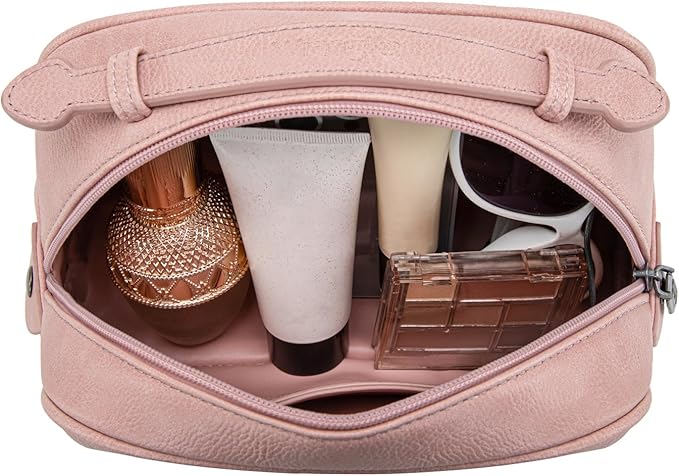 Montana West Wrangler Makeup Bags for Women Portable Toiletry Bag Small Travel Cosmetic Organizer for Gift Zipper Closure