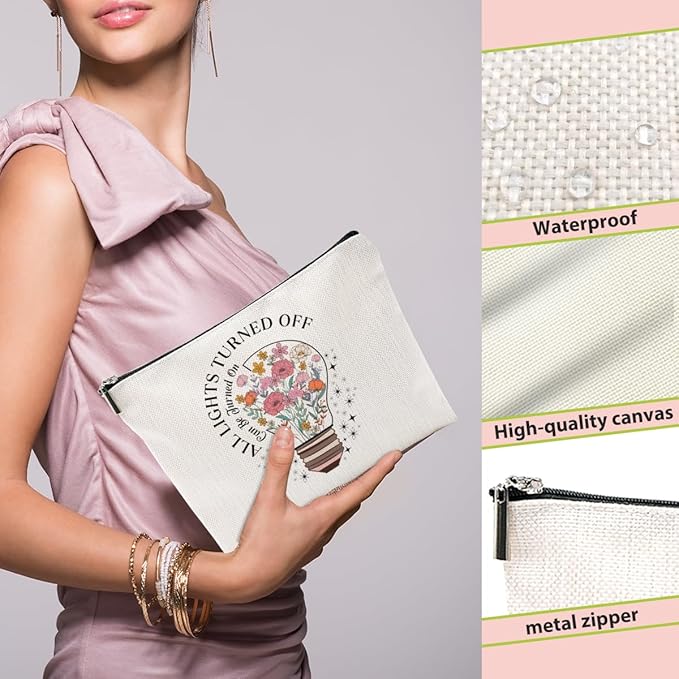 Inspirational Gifts Makeup Bag, Positive Affirmations Cosmetic Bag, Organizer Zipper Pouch Boss Day Mothers Day Birthday Motivational Gifts for Women Friends Sister Coworker Bestie