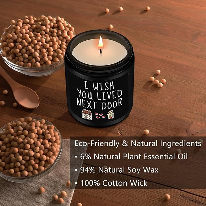 Birthday Unique Men Gifts, I Wish You Lived Next Door Scented Candles, Birthday Gifts for Men