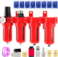 Industrial Grade 4-Stage Aluminum Air Drying System, 1/2 Inch NPT, 0-150 PSI by BOGERDACK