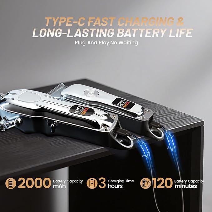 Mensure Hair Clippers for Men, Home Haircut Kit with Scissors, Comb & Guide Combs, Cordless Hair Trimmer Set for Family Use
