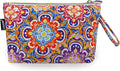 Gloppie Bohemian Makeup Bag - Travel Cosmetic Bag for Women | Small Zipper Makeup Pouch for Purse