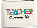 Teacher Survival Kit Makeup Bag Teacher Gifts for Women, Gifts for Teachers Zipper Makeup Pouch