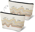 Progress is Not Linear Mental Health Makeup Bag for Purse, Inspirational Motivational Cosmetic Bag Travel Toiletry Bag for Therapist Counselor, Therapy Gifts Zipper Makeup Pouch