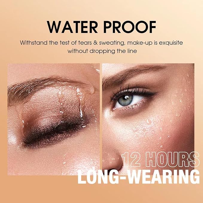 Silver Eyeshadow Stick, Shimmer Cream Single Eyeshadow Pencil Makeup, High Pigmented Crease-proof Eye Shadow Brightener stick, Hypoallergenic Waterproof Long Lasting Eye Highlighter Stick (18#)