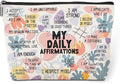Positive Makeup Bag Daily Affirmations for Women Encouragement Inspirational Mental Health Gifts for Female Sister Friend Boss Coworker Birthday Friendship Christmas Office Travel Toiletry Bag