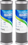 1 Micron 2.5"" x 10"" Whole House CTO Carbon Water Filter Cartridge Replacement by PUREPLUS