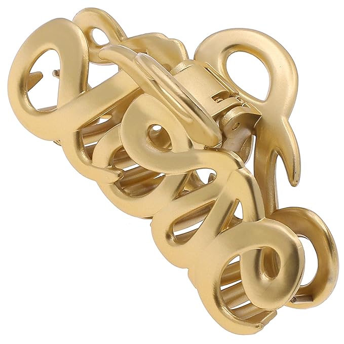 Camila Paris CP3287 French Hair Clip for Women, 3.25 inch Girls Hair Claw Clips Jaw Gold Cellulose, Fashion Durable and Styling Hair Accessories for Women, Strong Hold No Slip Grip, Made in France