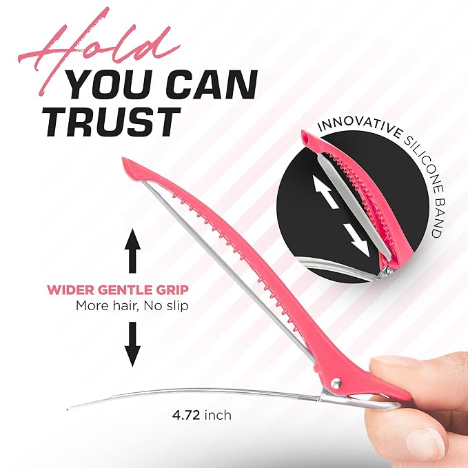 Fagaci Professional Hair Scissors & Hair Clips for Styling Sectioning Set, Hair Cutting Scissors Professional Extreme Sharp, Duckbill Hair Styling Clips, Hair Shears, Barber Scissors for Men & Women