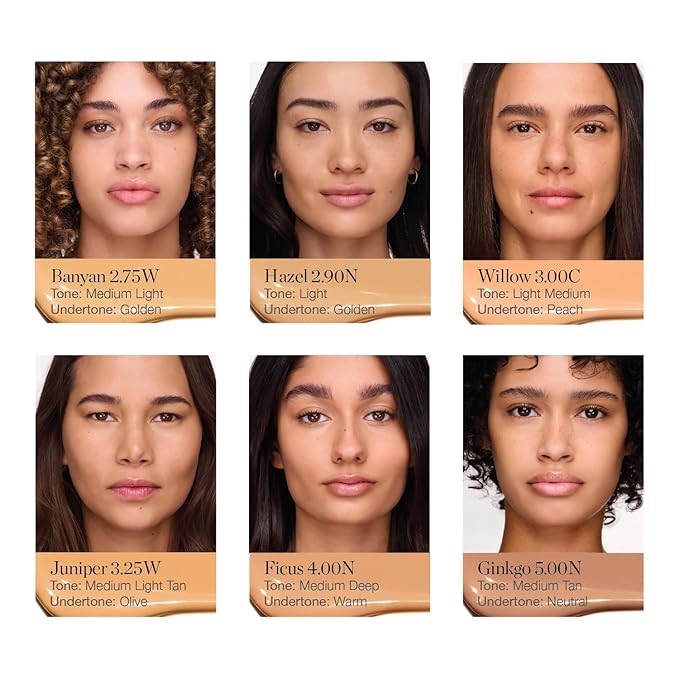 Ogee Complexion Perfecting Under Eye Concealer - Certified Organic Full Coverage Concealer - Buildable Coverage - WILLOW 3.00C - Light Medium (Peach Undertones)